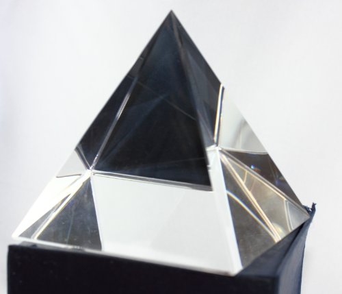 Glaspyramide – 10cm – Hochwertige Kristallglas-Pyramide aus optisch reinem Kristallglas - 2