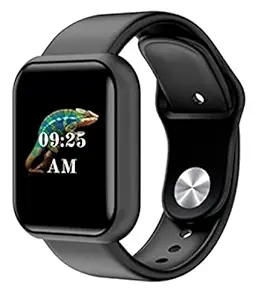 Smart Watch for Men - D20 Bluetooth Wireless Smart Watch Fitness Band for Boys, Girls, Men, Women & Kids | Sports Watch for All Smart Phones I Heart Rate and BP Monitor - Black, Unisex