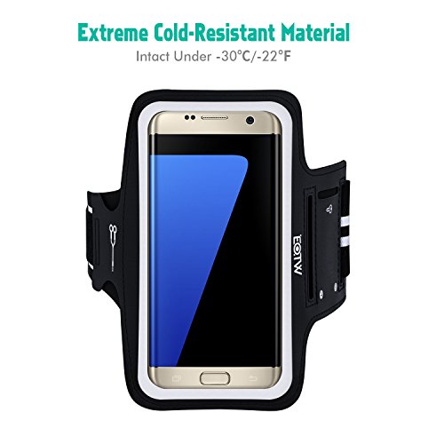 EOTW Sportarmband HandyhÃ¼lle universell passend fÃ¼r Samsung Galaxy S7/S6/S5, Ideal fÃ¼r Sport, Freizeit aber auch in der Arbeit praktisch zu verwenden (5,1 Zoll, Schwarz)