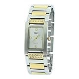 MC Timetrend Damen-Armbanduhr mit Kristallsteinen, Metallband Bicolor, Analog Quarz 50152