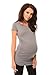 Purpless Maternity Top T-Shirt Pregnancy Top Clothing 5010 Variety of Colours (10, Gray)