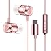 Produktbild Xshuai High Quality Type-C In Ohr 1.3 m Stereo Kopfhörer Universal Headset Musik Kopfhörer Ohrhörer Für HTC U11 (Schwarz Rose Gold Gold Silber) (Rose Gold)