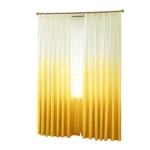 Gmgqsago Blackout Curtains Bedroom Curtains Elegant Curtain Window Door Valance Drape Divider Bedroom Home Room Shade Decor - Yellow
