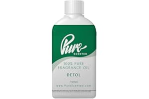 PURE SCENTED Detol Fragrance Oil - 100ml Suitable for Candles, Wax Melts, Cosmetics, Diffusers, Soap