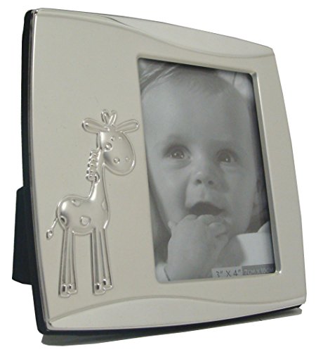 Baby Giraffe Photo Frame Silver Plated