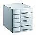 Produktbild Rotho 1107006189 Schubladenbox Bürobox Profiline aus Kunststoff (PS), 5 geschlossene Schübe, A4-Format, mit Beschriftungsfeldern, hochwertige Qualität, ca. 38.5 x 29.5 x 30.5 cm, grau
