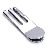  KONOV Schmuck Herren Geldscheinklammer, Edelstahl Geldklammer, Geldclip, Silber