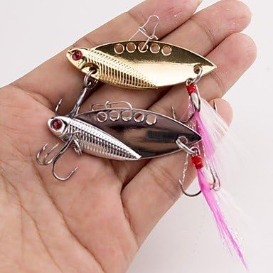 FMYXZ 1Pcs Metal VIB Lures 10g 14g 22g Vibration Spoon Lure Fishing Lure Bass VIB bait artificial bait cicada lure vib bait , silvery