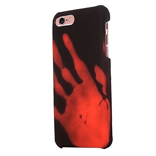 iPhone 6 Plus 6s Plus Case,Fashion Shockproof Thermal Sensor Heat Induction Protective Protector Case Cover Skin Shell for Apple iPhone 6 Plus 6s Plus(Black)