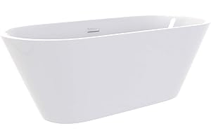 SANIVERRE LUGANO Baignoire îlot acrylique ovale 170 x 80 cm