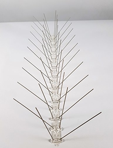 10 Stück (5 m) Taubenabwehr, 4 Reihen Spikes auf 50 cm Polycarbonatleiste, Taubenspikes, Vogelabwehr – DIREKT VOM HERSTELLER - 5