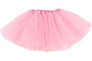 NHQZ Tutu Femme, Femme Ballet Tutu Tulle Jupes Pettiskirt Mini Robe pour S'habiller Fête Les Costumes Danse, Rose, 1 pièce