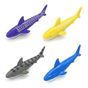 Akokie Wasserspielzeug Dive Sticks 4er Hai Unterwasser Schwimmen