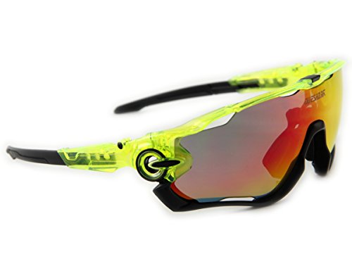 Queshark TR90 Sonnenbrille zum Radfahren, für Damen/Herren, polarisiert, 3 Brillengläser - 4