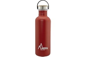 Laken Botella Agua Acero Inoxidable con Tapón Bamboo y Boca Ancha, 0.35L, 0.50L, 0.75L y 1L - Reutilizable, Ideal para Montaña, Camping, Deportes y más