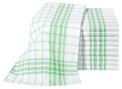 10er-Set Baumwolle Geschirrtuch I Trockentuch I Größe: 50 cm x 70 cm I Kariert I Hautfreundlich I Saugstark I Form- und Farbstabil