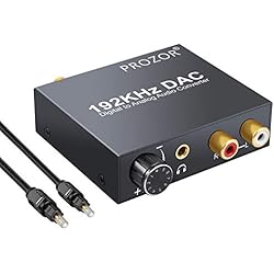 192KHz DAC Convertidor Volumen Ajustable Digital SPDIF Coaxial Óptico Toslink a Audio Estéreo Analógico L / R RCA Jack de 3.5 mm para TV Box HDTV Blu-ray HDDVD PS3 PS4 Home Cinema Systems AV Amps