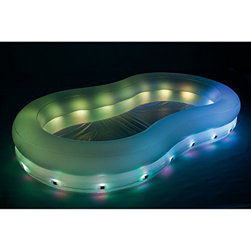 VARILANDO LED-Garten-Pool Planschbecken beleuchteter aufblasbarer Gartenpool 280cm - 3