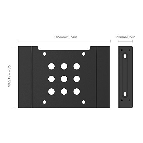 ORICO Aluminium 2,5″ / 3,5″ auf 5,25″ interner Festplattenadapter Konverter Einbaurahmen Wechselrahmen für 2,5-/3,5-Zoll SATA / IDE HDD oder SSD, für Desktop-PC Computer CD-/DVD-ROM (Schwarz) - 6
