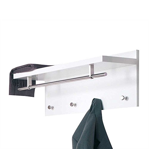 Preisvergleich Produktbild Wandgarderobe hochglanz weiss Pharao24