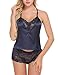 Produktbild Avidlove Sexy Satin Pyjama Set Spitze Dessous Sexy Negligee Nachthemd Nachtwäsche Schlafanzug Zweiteilige mit Shorty Sleepwear Set