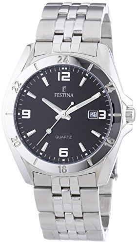 Festina Herren-Armbanduhr XL Klassik Analog Quarz Edelstahl F16278/5 Festina Herren-Armbanduhr XL Klassik Analog Quarz Edelstahl F16278/5