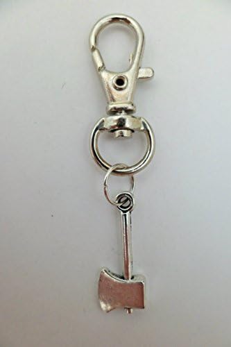 Lobster Clasp Keyring Zip Pull Axe