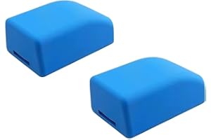 Msagkah 2 fundas de silicona para cinturón de seguridad del coche, antiarañazos, lavable, para evitar que los niños o perros abran la hebilla del asiento (azul)
