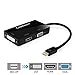 Price comparison product image CableDeconn Mini Displayport to Hdmi DVI VGA Adapter Converter Cable 3 in 1 (Thunderbolt Port Compatible)