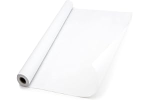 CYH Rotolo di carta da disegno bianco – 10 m rotolo di carta bianca – rotolo di carta cavalletto per bambini artisti, schizzi, pittura, progetto di artigianato, 44 cm di larghezza