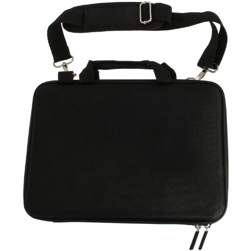 igadgitz Schwarz Hart Tragetasche Hülle Schutz Case Cover Mit Schulterriemen für Samsung Galaxy Tab Pro 12.2 SM-T900 SM-T905 & Note Pro 12.2 SM-P900 P905 - 3