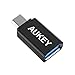 Aukey (CB-A1) Type C (USB-C) Male to USB 3.0 Type A Female Adapter For All Devices - Black (Pack of 2) RS.1090.00