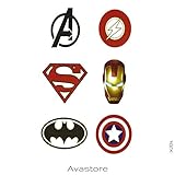 Abmessungen: 10 x 6 cm. AVASTORE Temporäre Tattoos, Marvel