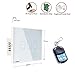 Produktbild Smart Wall Touch Schalter US-Standard, Touchscreen, Home Dimmer Licht Schalter, WiFi Wireless Fernbedienung RF Schalter, weiß gehärtetes Glas Panel, RF 433,92 MHz 3 Gang Fernbedienung Controller, nur leben & neutral Verkabelung, mit LED-Anzeige