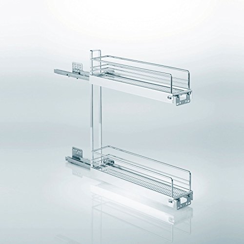 SO-TECH® 15er Unterschrankauszug Classic 90° 2-etagig mit 3D-Adjust Küchenauszug Schrankauszug Vollauszug