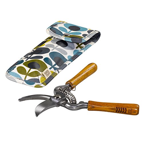 Orla Kiely ok054 Multi Blumen Oval Print Gartenschere und Tasche – Blau/Grün - 2
