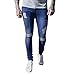 Produktbild Denim Cargohose Jeanshose Herren Jeans Slim Fit Stretch Denim Hose Fitnesshose Trainingshose Jogger Stretch Fitness Hose Sweat-Shorts kurze Hose Jogginghose Slim Fit Used Design Model Laufhose Pants Chinohose Sweatpant Männer Loose Hose Fitness Hose Freizeithose Regular fit Stoffhose Denim Jeans Stretch Used Look Skinny Jeans Pant LMMVP (M, Dunkelblau)