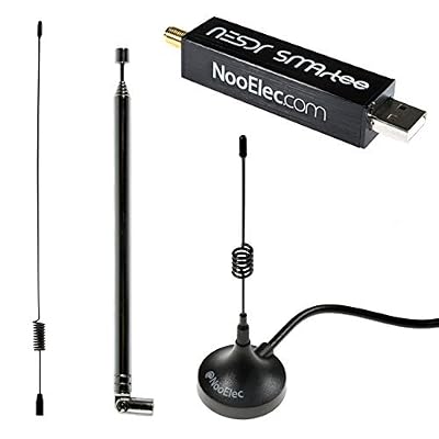 NooElec NESDR SMArTee Bundle - Premium RTL-SDR avec té intégré, boîtier en aluminium, 0.5PPM TCXO, entrée SMA et 3 antennes. Radio définie par logiciel RTL2832U et R820T2 (SDR)