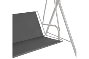 GREMEX Ersatzbezug Hollywoodschaukel 108 x 160 cm - Strapazierfähig Hollywoodschaukel Sitzbezug - Wetterbeständig Ersatz Schaukel Bezug - Sitzkissen für Hollywood Schaukel - Graue Schutzhülle