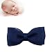 TruStay Clip - Organza baby hair bows - Best No Slip Barrette for Fine Hair (A12-Navy)