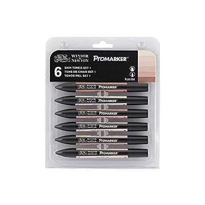 Winsor & Newton Promarker - Lot de 6 Marqueurs de Dessin - Teint Peau Set 1