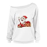 Karnevalsaktion Damen Weihnachtsdruck Frauen langärmliges Sweatshirt Pullover Tops Blusen Shirt