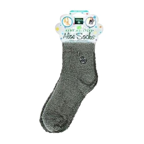 Earth Therapeutics Aloe Moisturising Socks Gray, Gray Pair