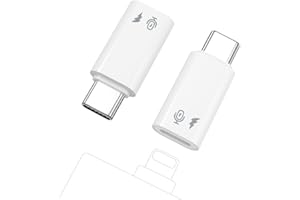 MoKo Adattatore Microfono da Lightning a USB C(Non per Cuffie/Dati),Adattatore da USB C Maschio a Lightning Femmina per Microfono Lavalier Wireless,iPhone Air 17 16 15 Pro Max Plus,iPad Pro/Air,Galaxy