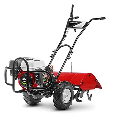 Greencut GTC220XE Motoculteur à essence 7 cv large 70 cm puissant avec démarrage électrique, rouge