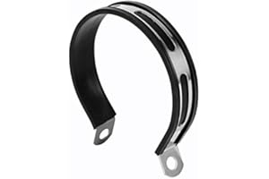 Madezz Exhaust Pipe Support, Motorcycle Exhaust Pipe Muffler Bracket Hanger Bracket Bracket Half Circle Suspension Bracelet for Stainless Steel Round Durable Clamp Clamp