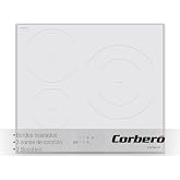Corber&oacute; - Induction Plate | 3 Zones | CCIM3720W | Power 7200W | Touch Control | 3 Boosters | Large Area 30 cm | Beveled Edges
