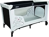 Fillikid Reisebett Giraffe grau/schwarz