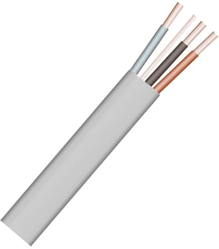 Cavo Elettrico Piatto Zexum 1,5mm Twin &amp; Earth Bianco | Alimentazione LSZH 6242B