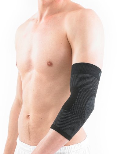 Neo G Airflow Codera - Talla M - Negro - Calidad de Grado Médico, Compresión Multizona, ligera, transpirable. Ayuda a codos débiles, artríticos, esguinces, distensiones, inestabilidad - Unisex